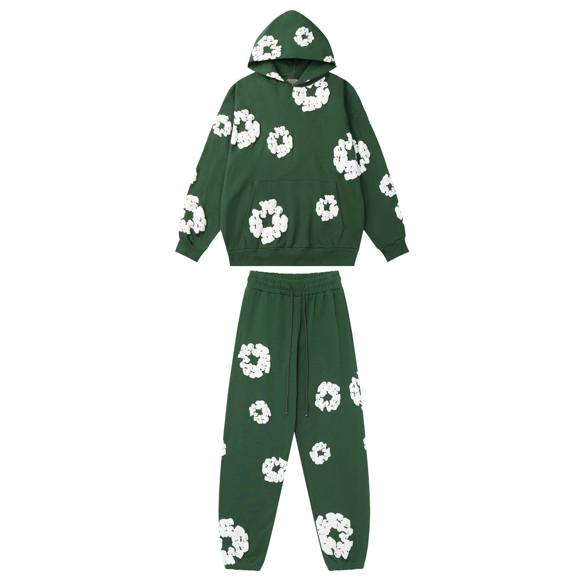 DENIM TEARS Floral Graphic Hoodie & Sweatpants Set — front
