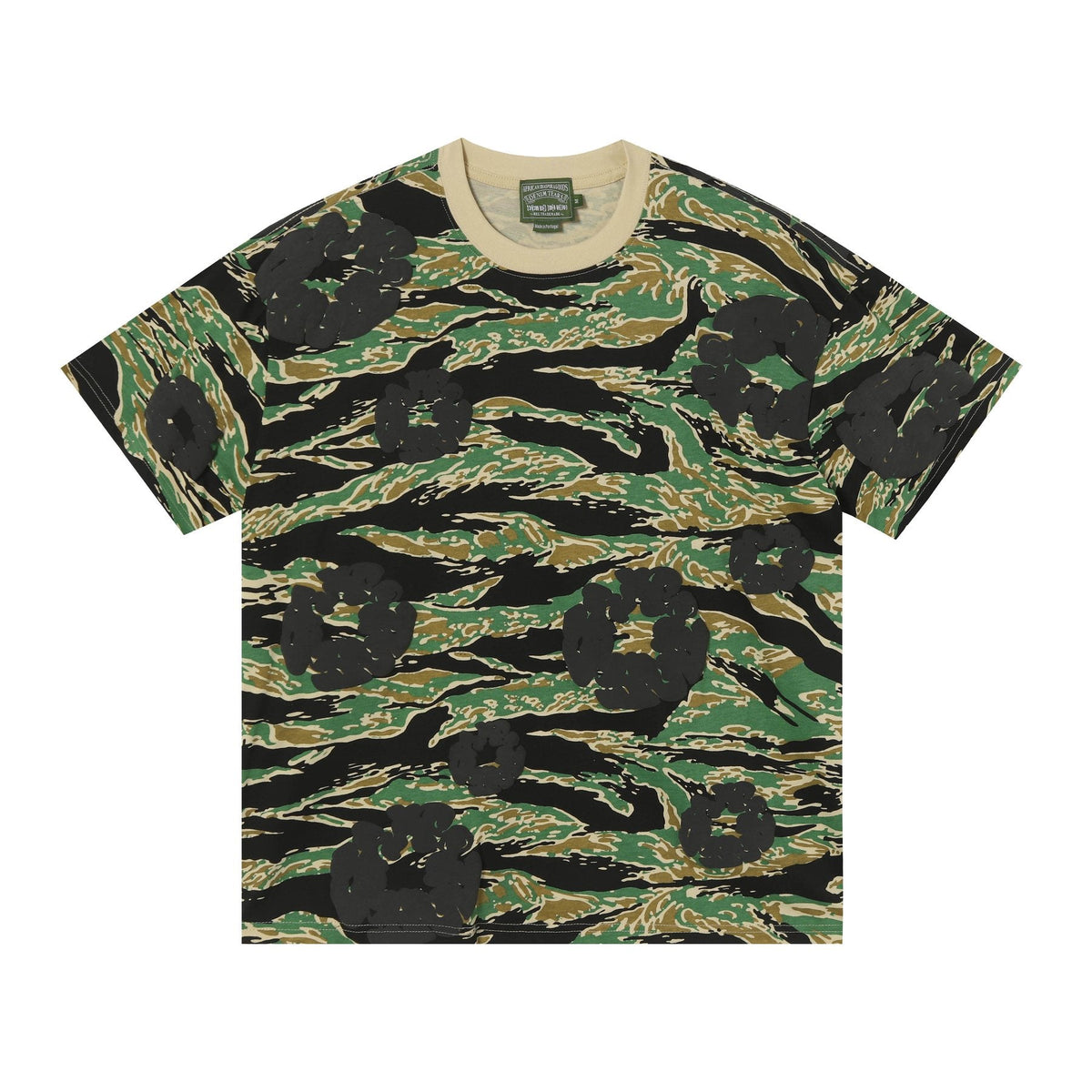DENIM TEARS Floral Camo T-Shirt & Shorts Set — front